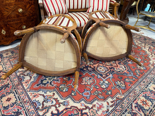 SALON CINQ PIECES DE STYLE LOUIS XVI