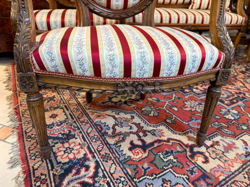 SALON CINQ PIECES DE STYLE LOUIS XVI
