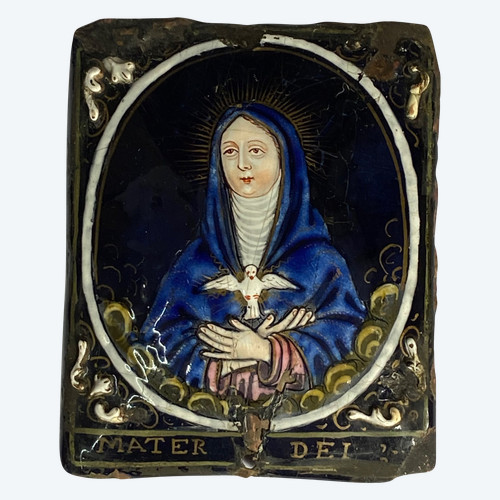 Enamelled plate Limoges XVII -XVIIIth P. Nouailher