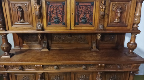 Renaissance walnut double buffet