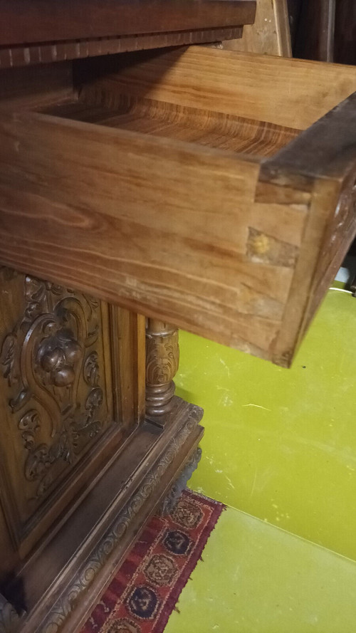 Renaissance walnut double buffet