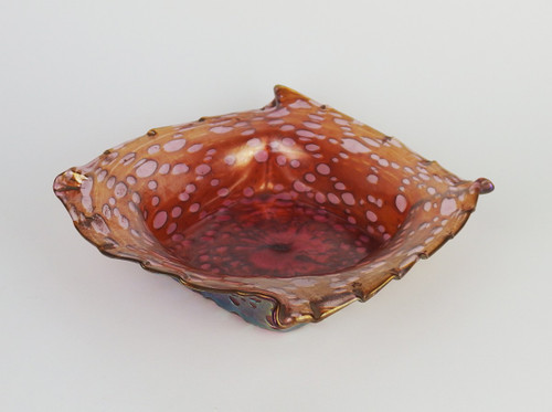 Iridescent glass bowl Orbulin or Diaspora by Loetz