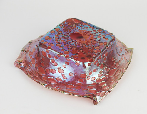 Iridescent glass bowl Orbulin or Diaspora by Loetz