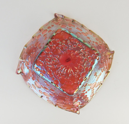 Iridescent glass bowl Orbulin or Diaspora by Loetz