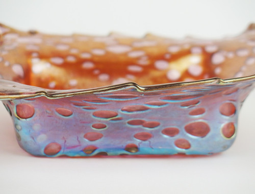 Iridescent glass bowl Orbulin or Diaspora by Loetz