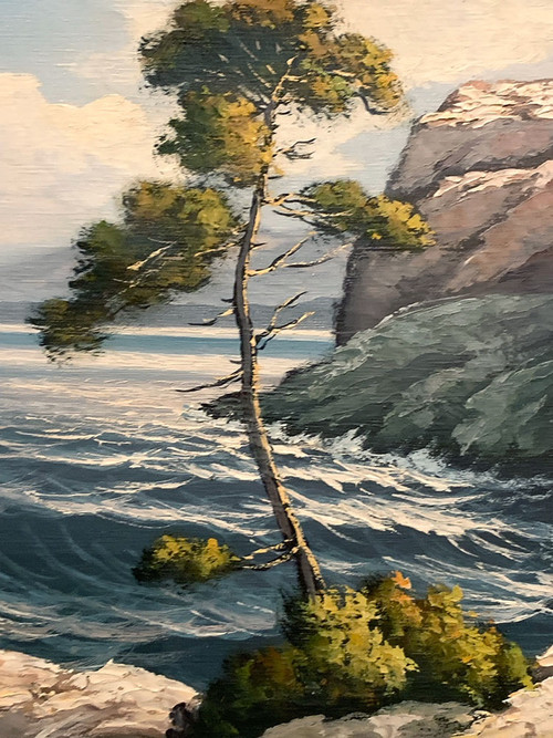 Marine, Raymond NORMAND 1919/2000, Paesaggio della Côte bleue, in Provenza