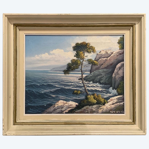 Marine, Raymond NORMAND 1919/2000, Paesaggio della Côte bleue, in Provenza