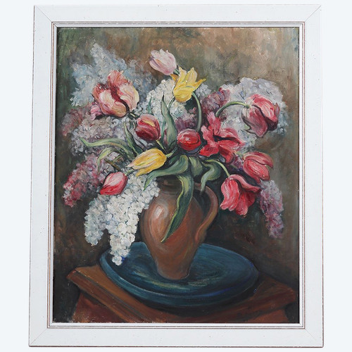 Paul Theodore SCHWARZ 1907/1993, Large still life from 1949, bouquets of flowers