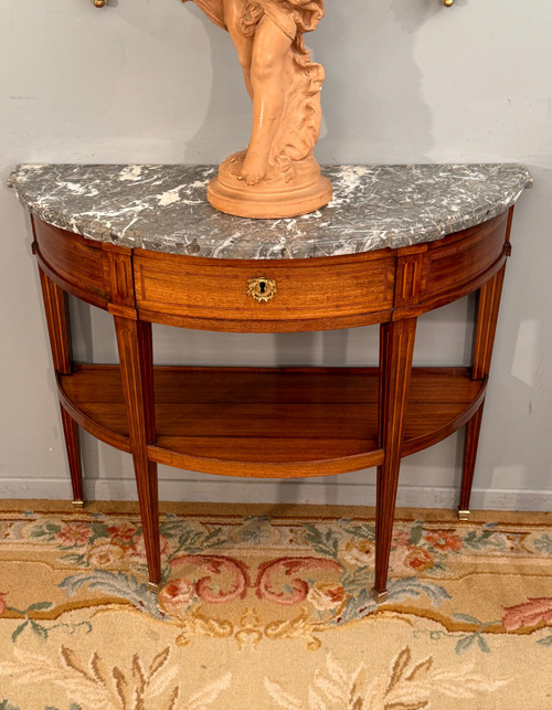 Console Demi-Lune d'Epoque Louis XVI Vers 1780