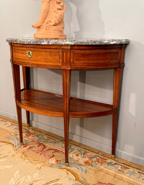Console Demi-Lune d'Epoque Louis XVI Vers 1780