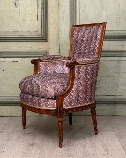 Vinatier Gilles-Hyacinthe, Bergère d'Epoque Louis XVI Estampillée, Vers 1780