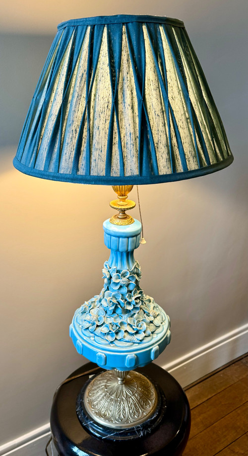 Importante e bella lampada in ceramica Art Nouveau