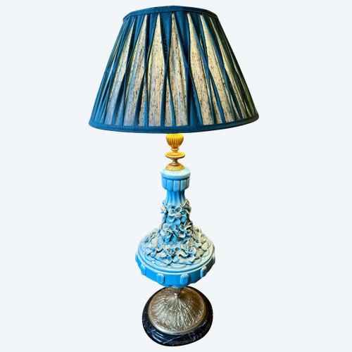 Importante e bella lampada in ceramica Art Nouveau