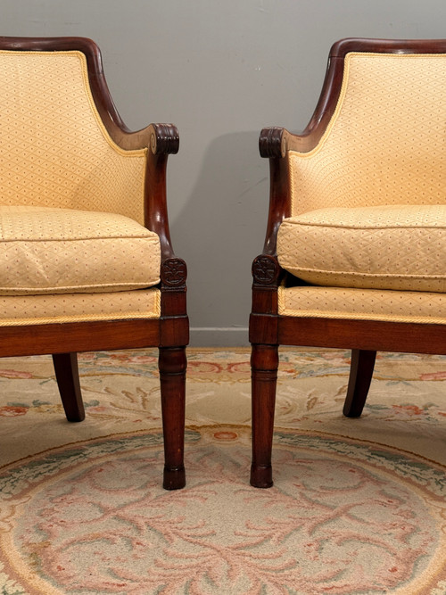 Pair Of Empire Period Mahogany Officer's Shepherds About 1810
