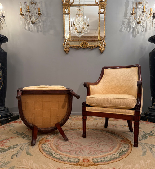 Pair Of Empire Period Mahogany Officer's Shepherds About 1810