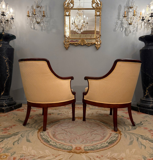 Pair Of Empire Period Mahogany Officer's Shepherds About 1810