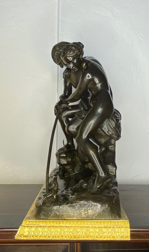 Scultura in bronzo - Daphnis Et Chloé - P.j.r Gayrard - Francia - XIX sec.