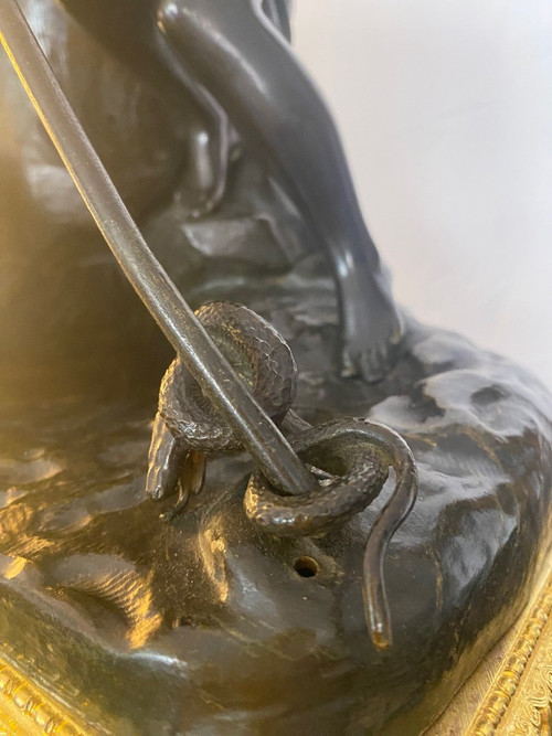 Scultura in bronzo - Daphnis Et Chloé - P.j.r Gayrard - Francia - XIX sec.