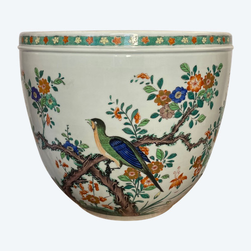 Pot cover - Porcelain - Green family (dlg) - China - XIX th C