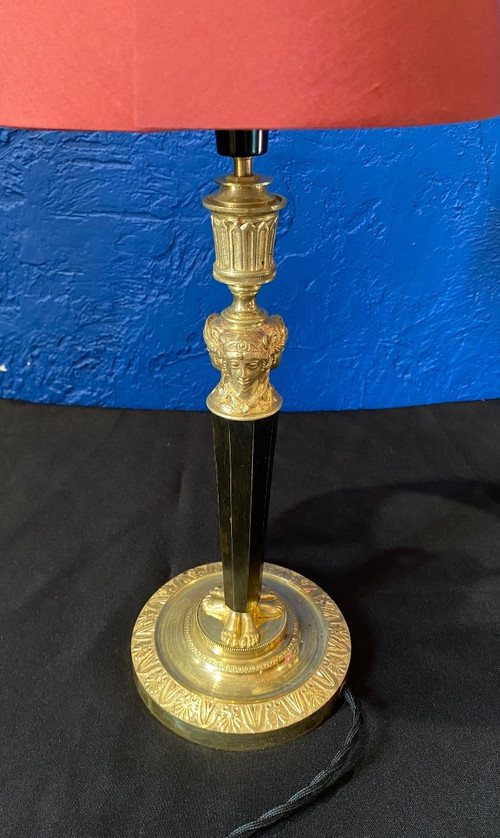 Lamp - Bronze - Antique Woman - C. Galles (DLG) - France - XIX ème