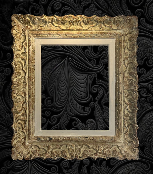 CADRE MONTPARNASSE EN BOIS SCULPTÉ DES ANNÉES 30 POUR PEINTURE 41 CM X 33 CM