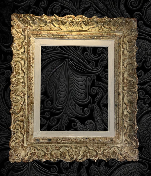 CADRE MONTPARNASSE EN BOIS SCULPTÉ DES ANNÉES 30 POUR PEINTURE 41 CM X 33 CM