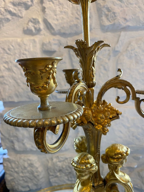 Candlestick - Bronze - H.picard - France - XIXth C