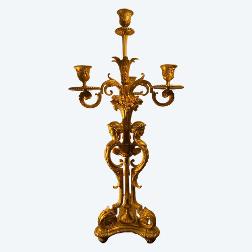 Candlestick - Bronze - H.picard - France - XIXth C