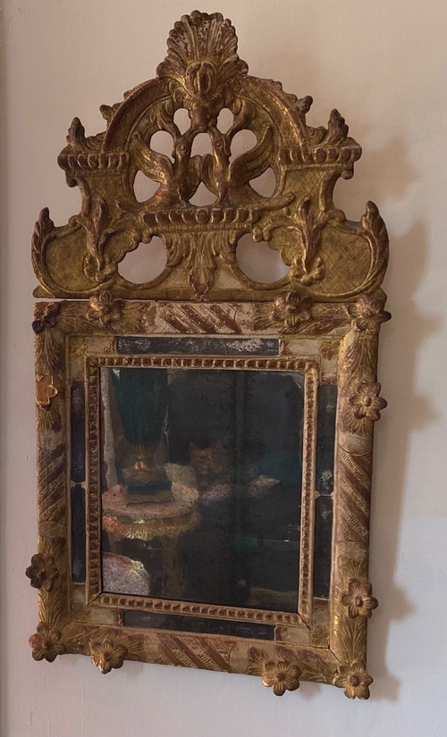 Parecloses Mirror - Gilded wood - Regency period - France - 18th C