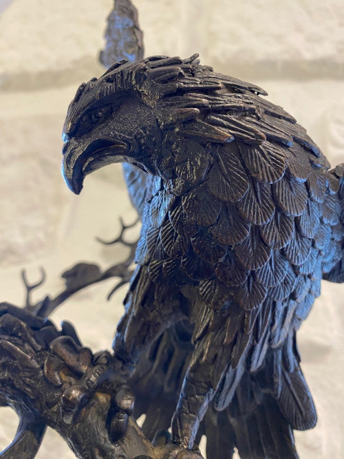 Importante Scultura - Bronzo - Rakan - Periodo Meiji - Giappone - XIX secolo