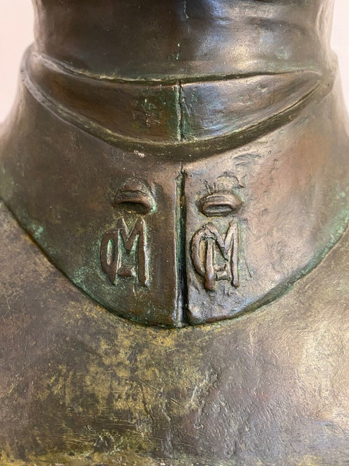 Scultura in Bronzo - Busto Militare - Italia - XX secolo