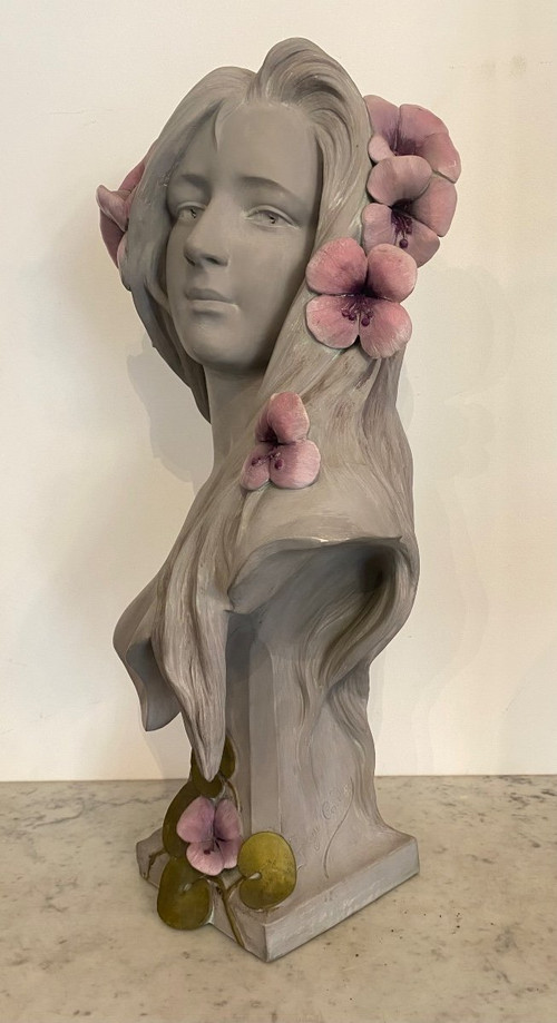 Sculpture - Buste Femme - G. Coudray - France - XX ème