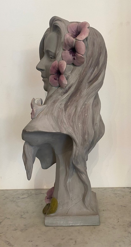 Sculpture - Buste Femme - G. Coudray - France - XX ème