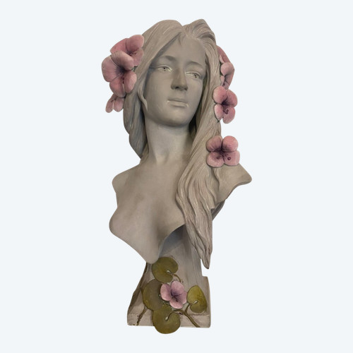 Sculpture - Buste Femme - G. Coudray - France - XX ème