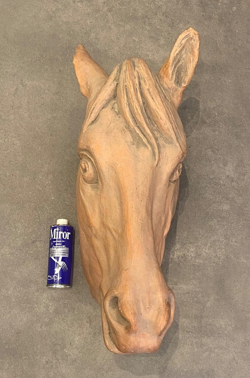 Importante Sculpture - Terre Cuite - Cheval - France - XX ème