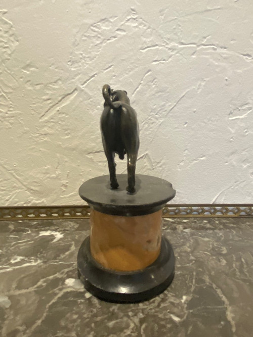 Skulptur - Bronze - Vorbeiziehender Stier - J. Bologna - Italien - 18. Jahrhundert