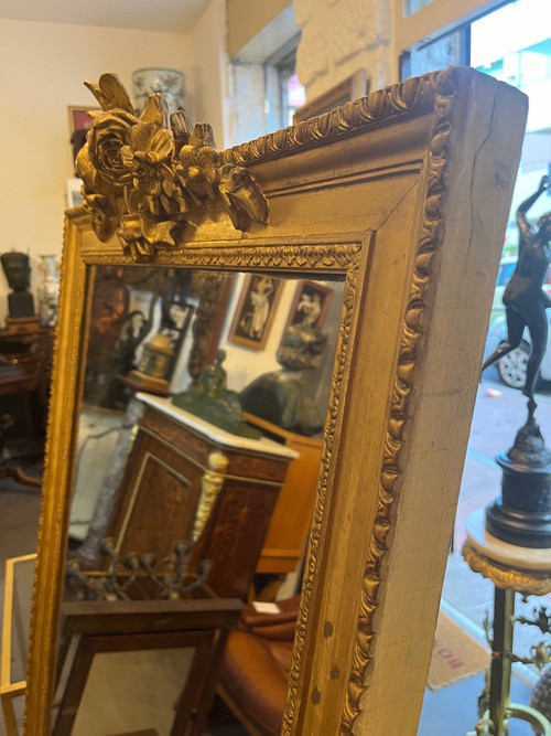 Important Miroir - Bois Doré - France - XIX ème