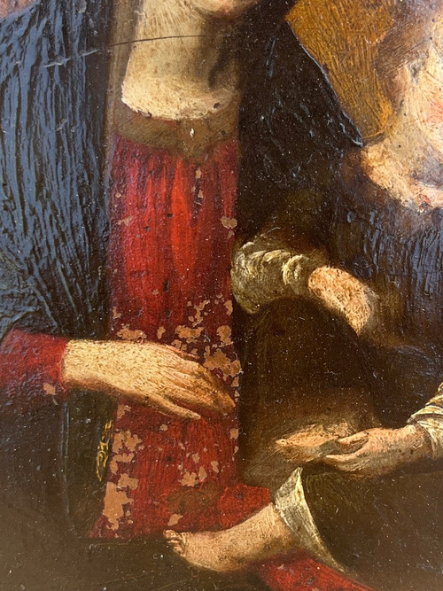 Painting - Oil on copper - Virgin and Child - 18th century