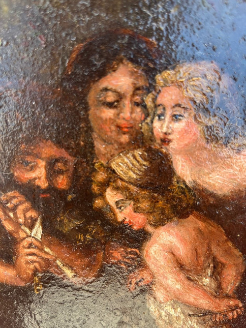 Tableau - Huile Sur Toile - Italie - XIX ème