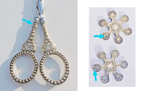 Sewing Kit Solid Silver Oak Decor Embroidery Scissors Case Needles Awl Bobbin