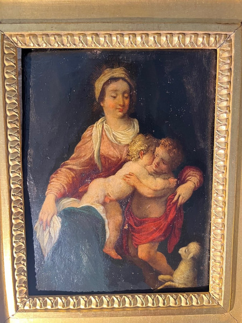 Painting - Oil on Copper - Virgin and Child - H. Rottenhammer - Germany - 17th century