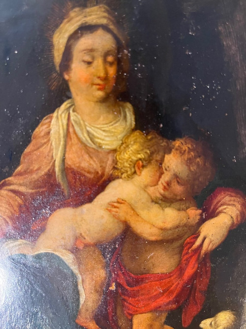 Painting - Oil on Copper - Virgin and Child - H. Rottenhammer - Germany - 17th century