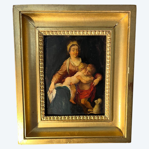 Painting - Oil on Copper - Virgin and Child - H. Rottenhammer - Germany - 17th century