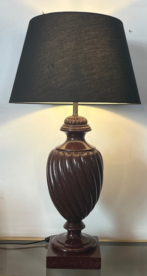 Paire De Lampes - Effet Porphyre - Maison Parisienne - France - XX ème