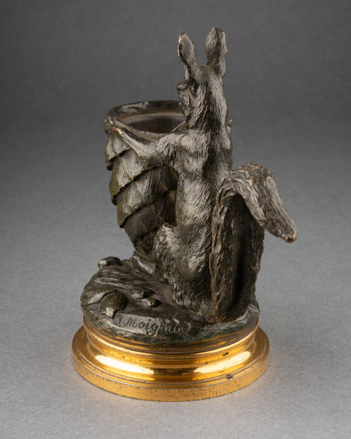 Pot à tabac en bronze signé Jules Moigniez (1835 - 1894) 