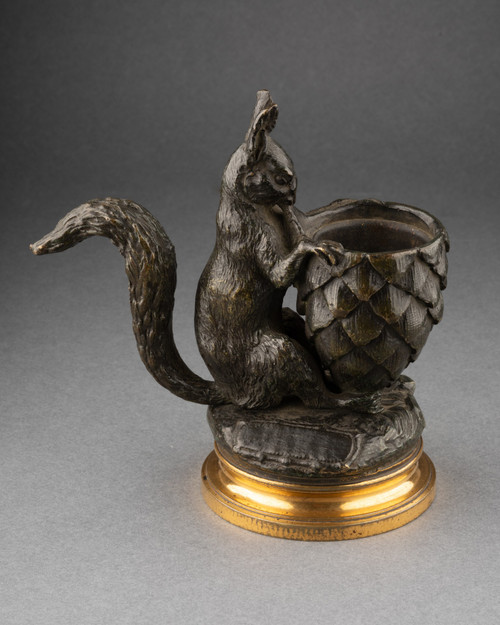 Pot à tabac en bronze signé Jules Moigniez (1835 - 1894) 
