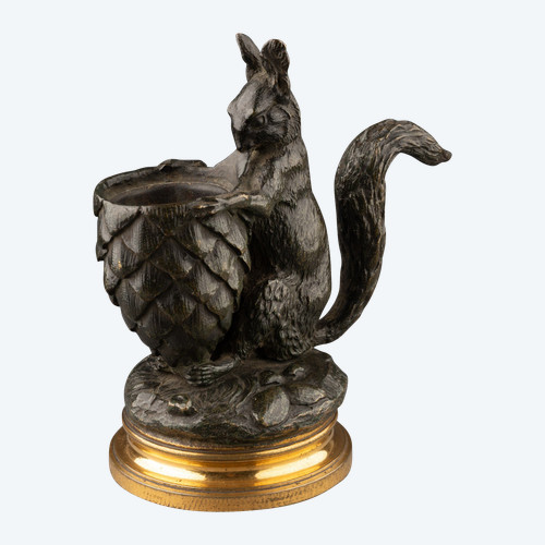 Pot à tabac en bronze signé Jules Moigniez (1835 - 1894) 
