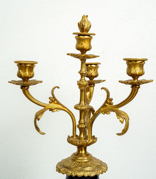 Garniture Ancienne Napoléon III Du 19ème Siècle.