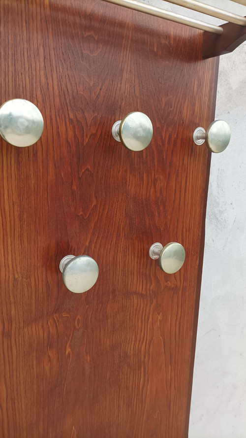Wandgarderoben, Paar Vintage-Garderoben aus Eiche