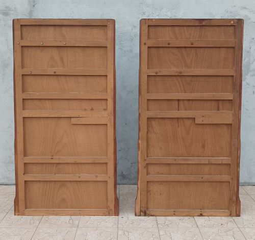 Wandgarderoben, Paar Vintage-Garderoben aus Eiche